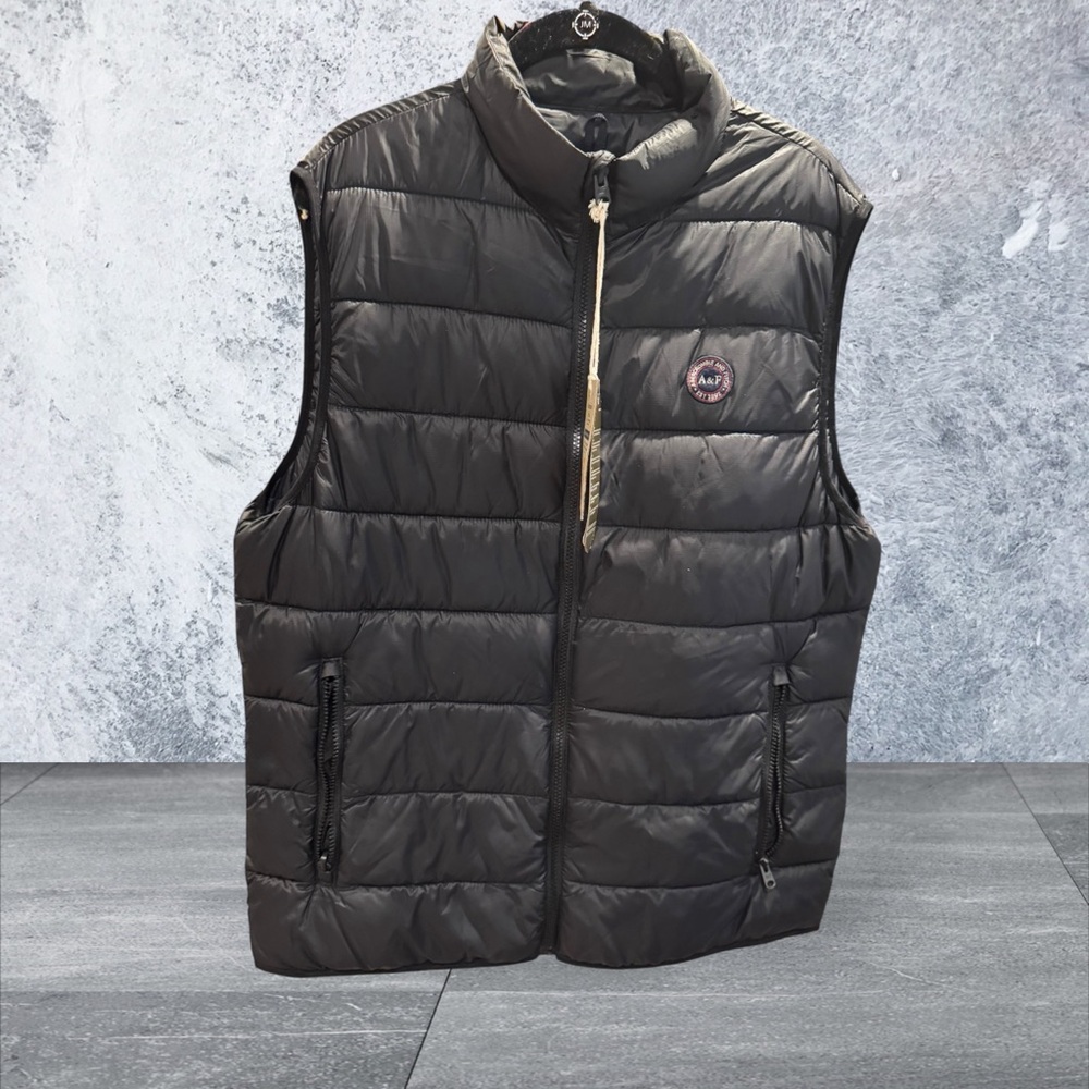 Abercrombie & Fitch Charcoal Puffer Vest
